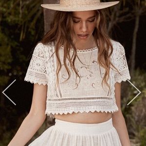 Spell & The Gypsy Collective Abigail Lace Crop Top